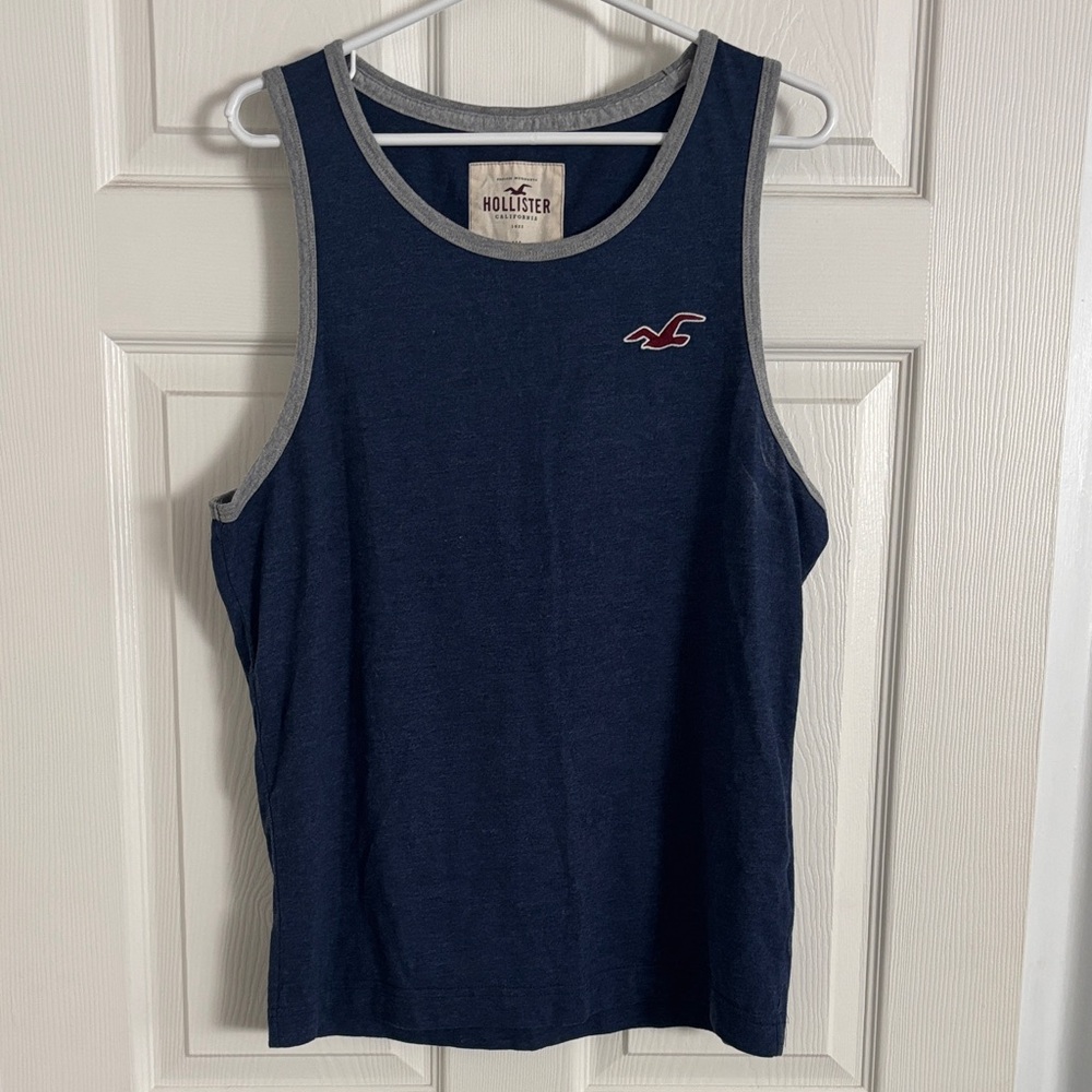 Hollister Dark Blue Sleeveless Shirt
